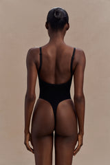 Alyssa Backless Shapewear Bodysuit - Black