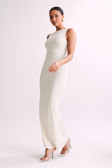 Tarna Sleeveless Slinky Maxi Dress - Bone