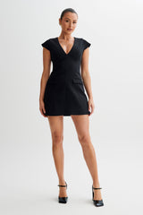 Kiernan Sleeveless Blazer Dress - Black