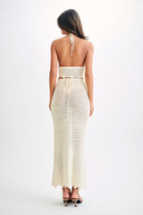 Kira Knit Maxi Skirt - Buttercream