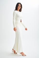 Reese Fitted Knit Cardigan - Ivory