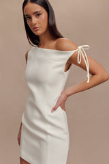 Baker Suiting Off Shoulder Dress - Ivory