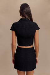 Parisa Boucle Skirt - Black