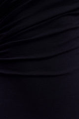 Anastasia One Shoulder Modal Midi Dress - Black