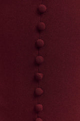 Annita Crepe Halter Midi Dress - Merlot