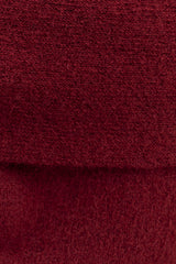 Charlotte Knit Maxi Skirt With Overlay - Merlot