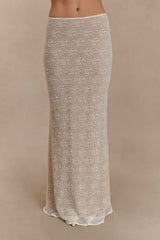 Robyn Sheer Lace Maxi Skirt - Ivory