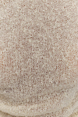 Chloe Off Shoulder Boucle Knit Top - Ivory