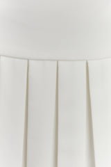 Naya Pleated Mini Dress With Ties - White