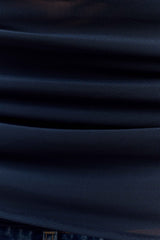 Arna Off Shoulder Mesh Crop Top - Midnight Blue