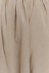 Clarence Linen A-Line Maxi Skirt - Natural