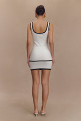 Becky Contrast Knit Top - Ivory & Black