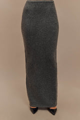 Elise Knit Maxi Skirt - Charcoal Marle