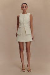 Camilla Boucle Mini Skirt - Ivory