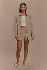 Campbell Cotton Oversized Shirt - Sand