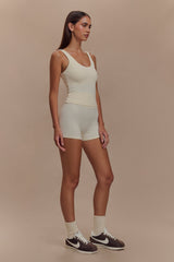 Alexandra Yoga Top - Ivory