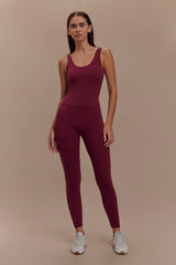 Callie Active Leggings - Burgundy