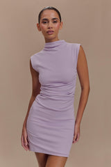 Elliot High Neck Sleeveless Mini Dress - Lilac