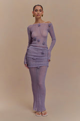 Orianna Orchid Long Sleeve Knit Top - Orchid