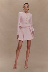 Cleo Boucle Mini Skirt - Powder Pink