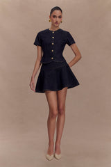 Arista Denim Mini Skirt - Washed Indigo Blue