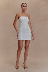 Maci Crepe Mini Dress - White