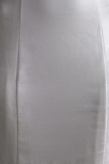 Khloe Satin Fishtail Maxi Skirt - White