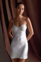 Scarlett Satin Slip Mini Dress - Ivory