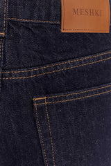 Janine High Waisted Straight Leg Jeans - Washed Indigo Blue