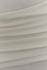 Irene Gathered Knit Maxi Skirt - Ivory