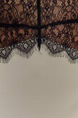 Dinah Lace And Satin Maxi Dress - Black/Ivory
