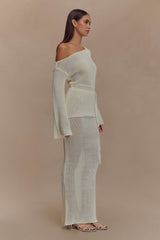 Reagan Knit Maxi Skirt - White