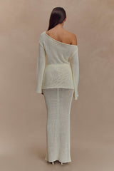 Reagan Off Shoulder Knit Top - White