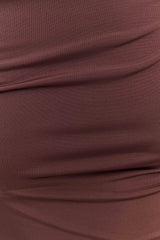 Kinsley Slinky Maxi Dress With Hardware - Chocolate
