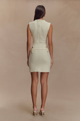Scheana Stretch Crepe Mini Dress - Ivory