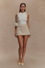 Fallon Denim Micro Mini Skort - Stone Wash