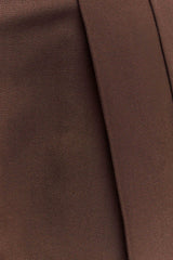 Penelope Pleated High Waisted Pants - Chocolate