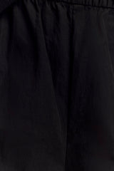 Campbell Cotton Wide Leg Pants - Black