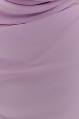 Daria Draped Chiffon Maxi Dress - Light Lilac