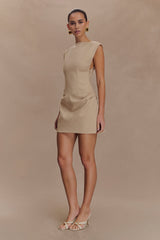 Doris Sleeveless Mini Dress - Camel