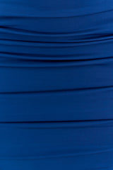 Camila Ruched Halter Midi Dress - Cobalt