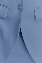 Ruth Cotton Halter Mini Dress - Ocean Blue