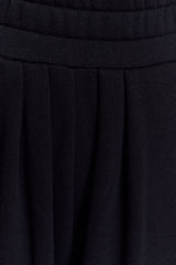 Aspen Gathered Wide Leg Jogger - Black