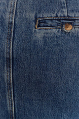 Loretta Denim Maxi Skirt - Washed Dark Blue
