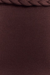 Heidi Strapless Knit Scarf Maxi Dress - Dark Chocolate