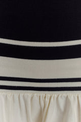 Ellison Contrast Knit Mini Dress - Black/White