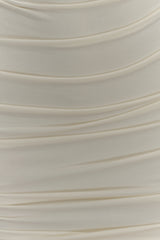 Camila Ruched Halter Midi Dress - Ivory