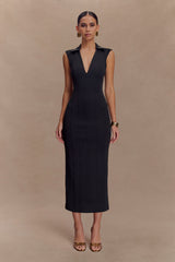 Keagan Sleeveless Midi Dress - Black