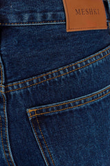 Laina Mid Rise Diamante Denim Jeans - Midnight Blue