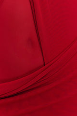 Edwina Knotted Mesh Maxi Dress - Red